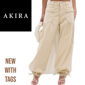 LAY IT LOW BALLOON PANT IN BEIGE - XL